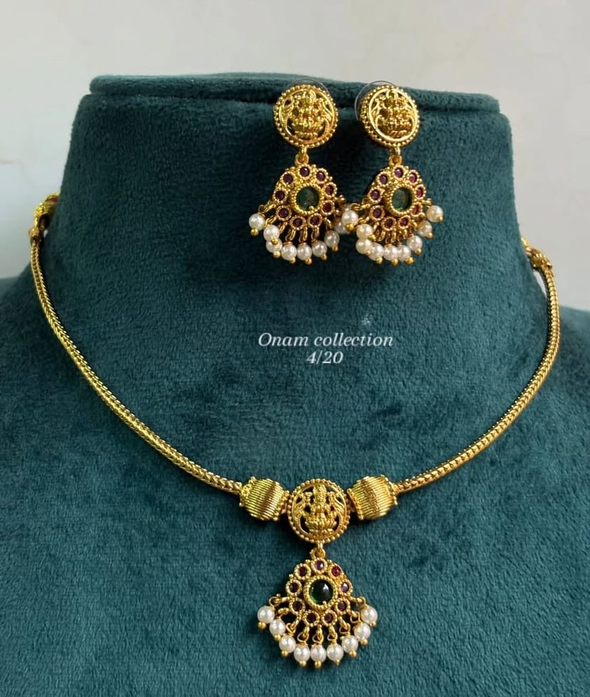 Simple Lakshmi Neckpiece (Onam Collection)